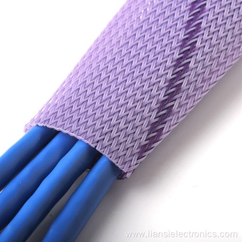 Manufacture PET expandable braided flexible mesh sleeving